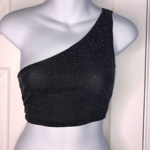 Pretty Little Thing one shoulder crop